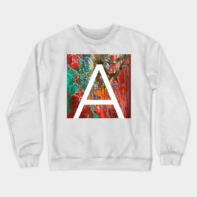 Alphabeth, letter A Crewneck Sweatshirt by Elena Akopian